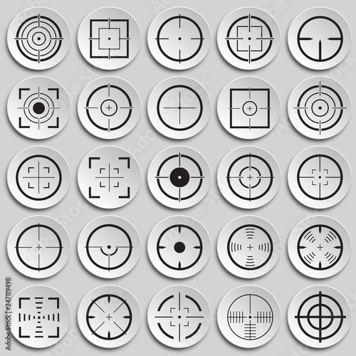 Target icon set on plates background for graphic and web design, Modern simple vector sign. Internet concept. Trendy symbol for website design web button or mobile app