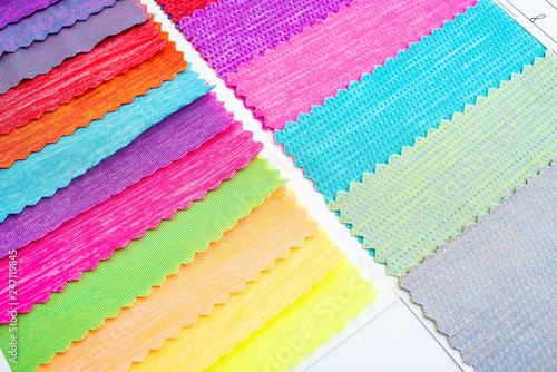 Underwear swimwear sportswear knitted elastic fabric / colorful fabric color card