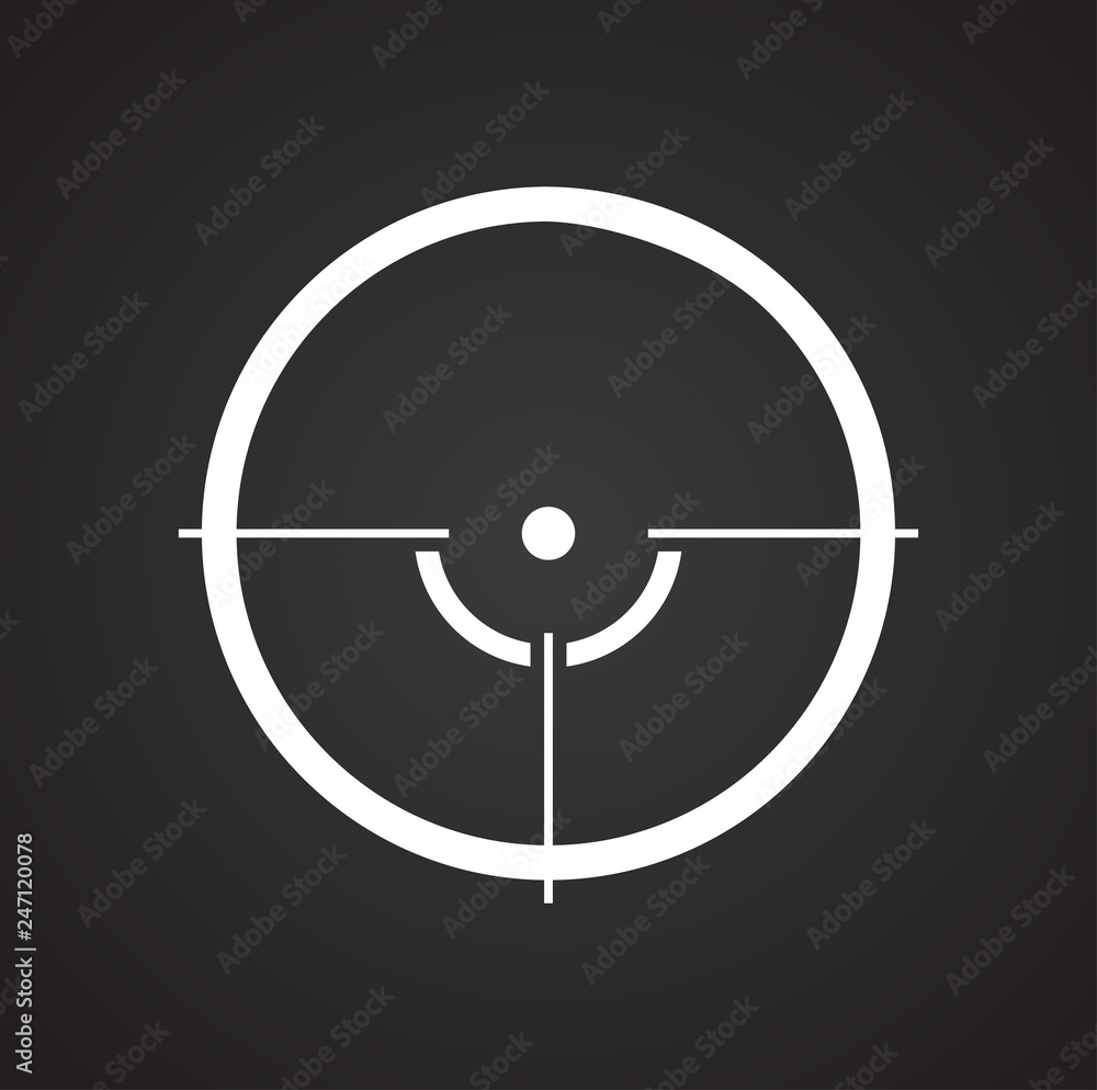 Target icon set on black background for graphic and web design, Modern simple vector sign. Internet concept. Trendy symbol for website design web button or mobile app Target icon set on black background for graphic and web design, Modern simple vector sign. Internet concept. Trendy symbol for website design web button or mobile app