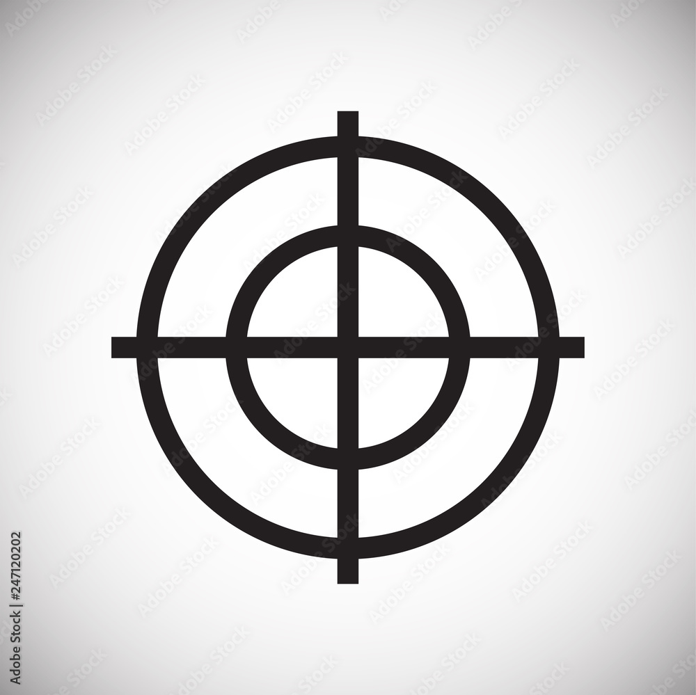 Target icon set on white background for graphic and web design, Modern simple vector sign. Internet concept. Trendy symbol for website design web button or mobile app Target icon set on white background for graphic and web design, Modern simple vector sign. Internet concept. Trendy symbol for website design web button or mobile app