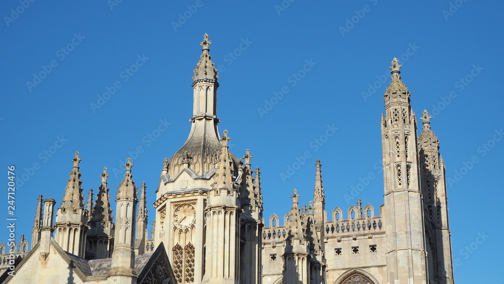 Fototapeta premium Cambridge, England. Views of the King's College Chapel of the University of Cambridge
