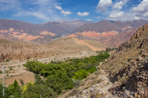 View over the hill os seven colors near Purmamarca, Argentina