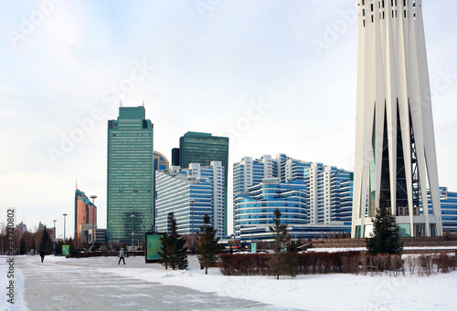 Glass buildings in Astana city