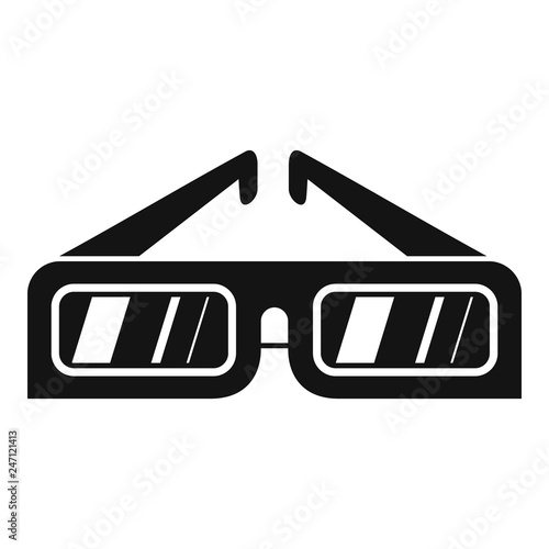 3d glasses icon. Simple illustration of 3d glasses vector icon for web design isolated on white background