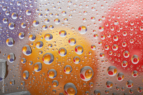 background of water drop on glass omelet