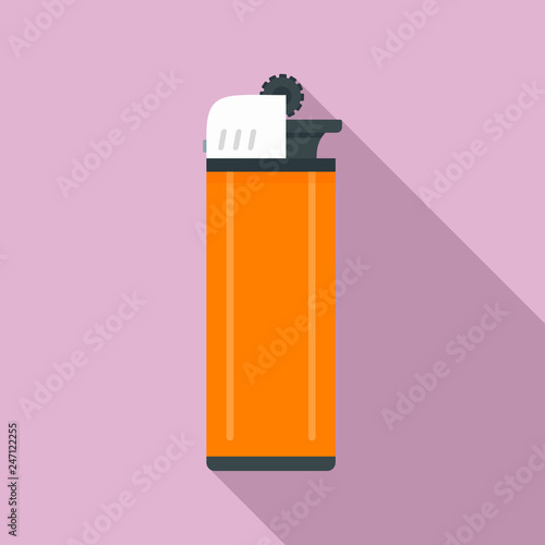 Portable cigarette lighter icon. Flat illustration of portable cigarette lighter vector icon for web design