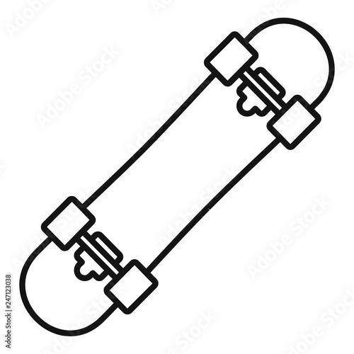 Trick skateboard icon. Outline trick skateboard vector icon for web design isolated on white background