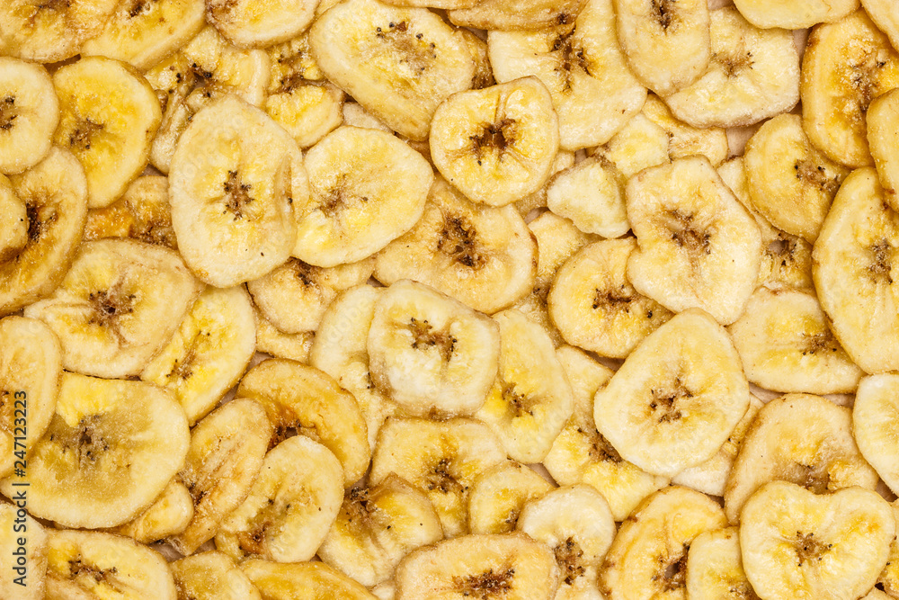 Banana chips for background Banana chips for background