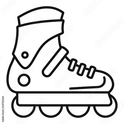 Pro inlane skates icon. Outline pro inlane skates vector icon for web design isolated on white background photo