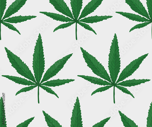 Cannabis Leaf Pattern. Endless Vector