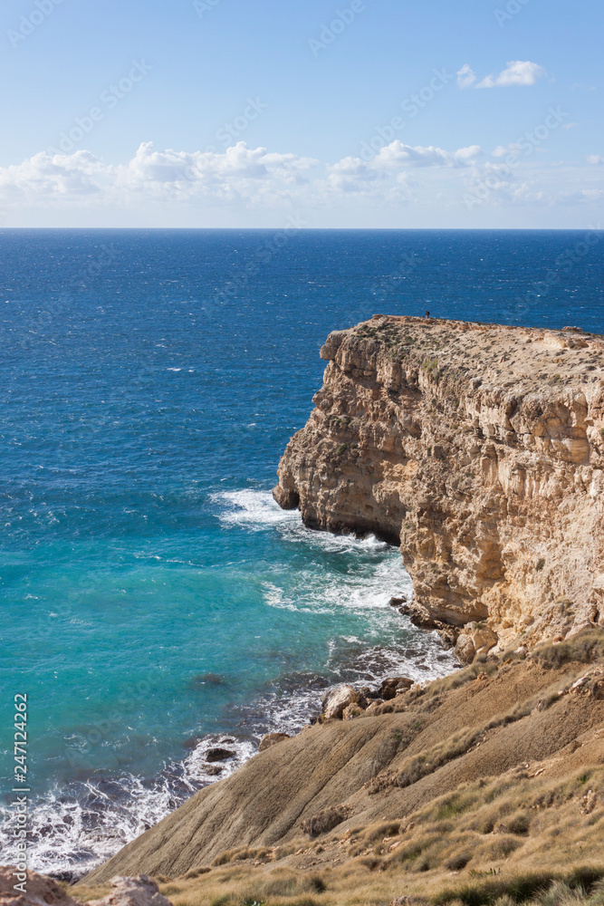 Malta sea. Beautiful winter island Malta view Malta sea. Beautiful winter island Malta view