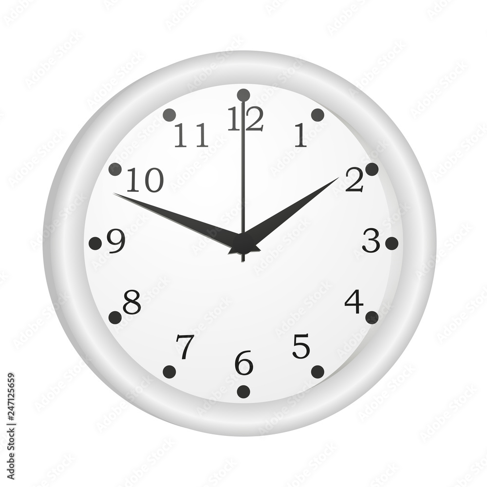 Classic wall clock isolated on white background. Classic wall clock isolated on white background.