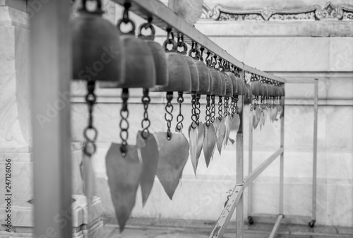 Photography temple bells in bangkok