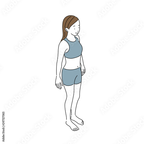  ボティパーツ　女性　人物　全身　イラスト