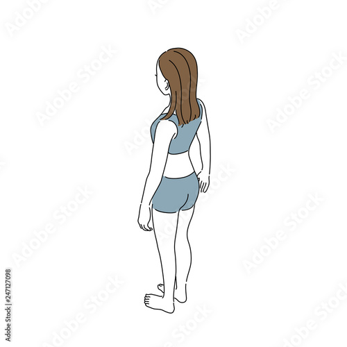  ボティパーツ　女性　人物　全身　イラスト
