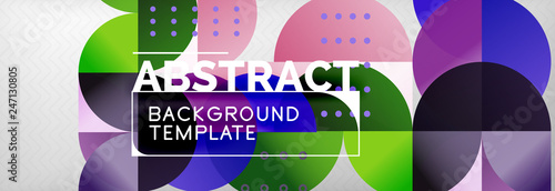 Circles and semicircles abstract background, circle design business template