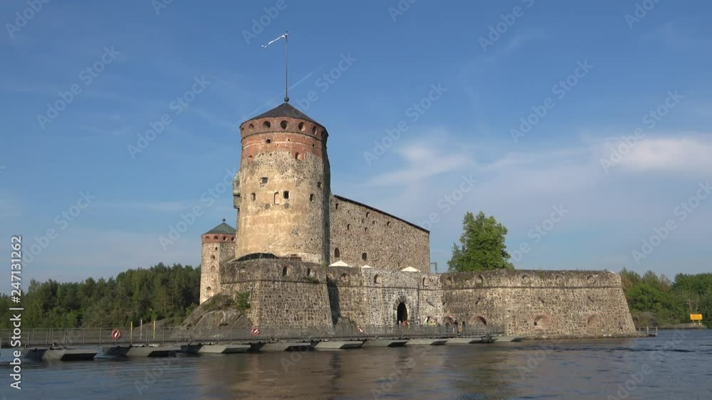 Olavinlinna castle closeup of a Sunny day in July. Savonlinna, Finland Olavinlinna castle closeup of a Sunny day in July. Savonlinna, Finland