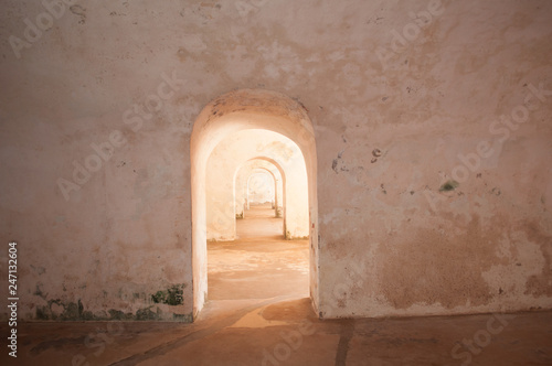 archway in old fortress puerto rico