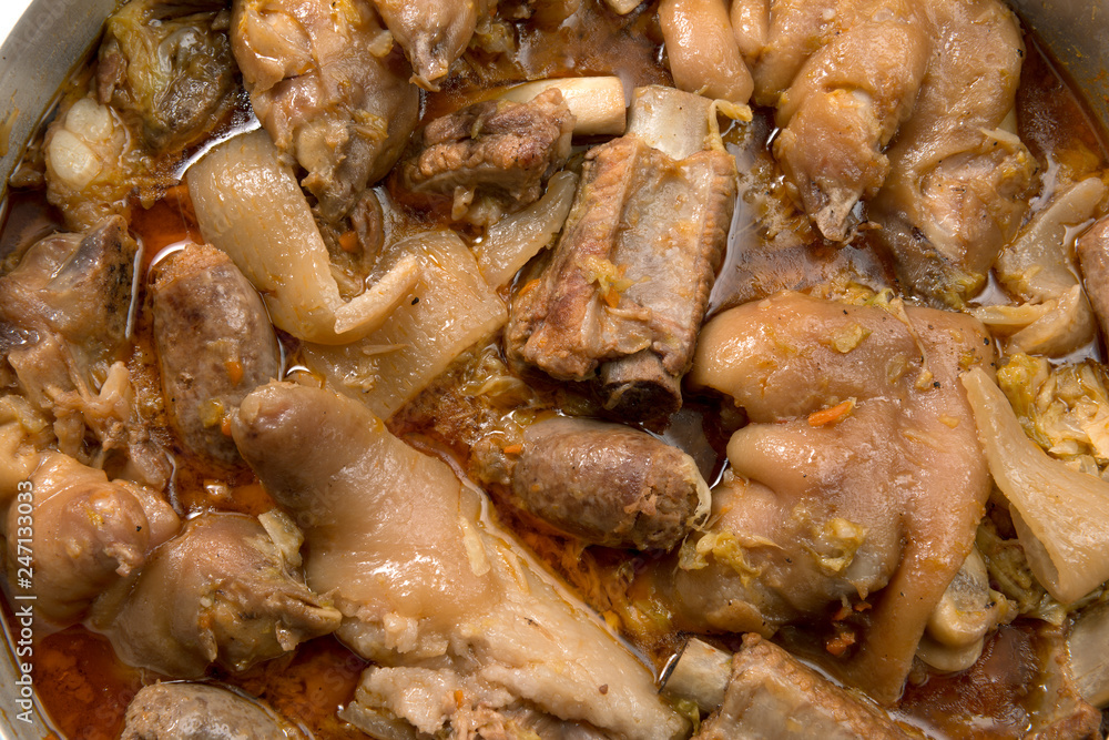 Cassoeula cassola pork meat in a casserole Cassoeula cassola pork meat in a casserole
