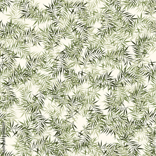 Seamless pattern. Green leaves