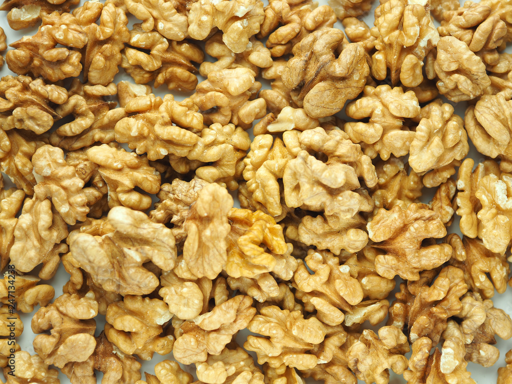 Walnuts as a background and texture Walnuts as a background and texture
