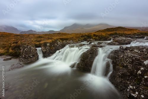 Allt Dearg Mor Waterfall On The Isle Of Skye, Scotland.