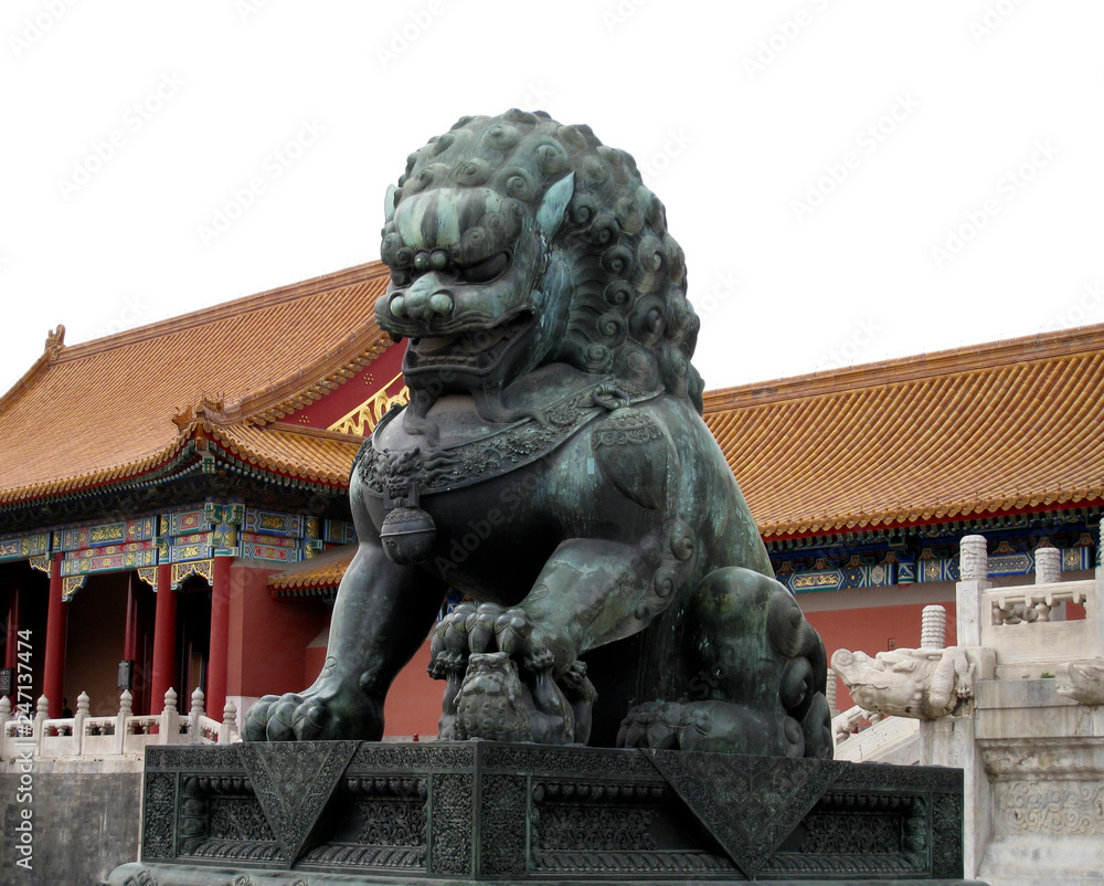  statue of a chinese lion