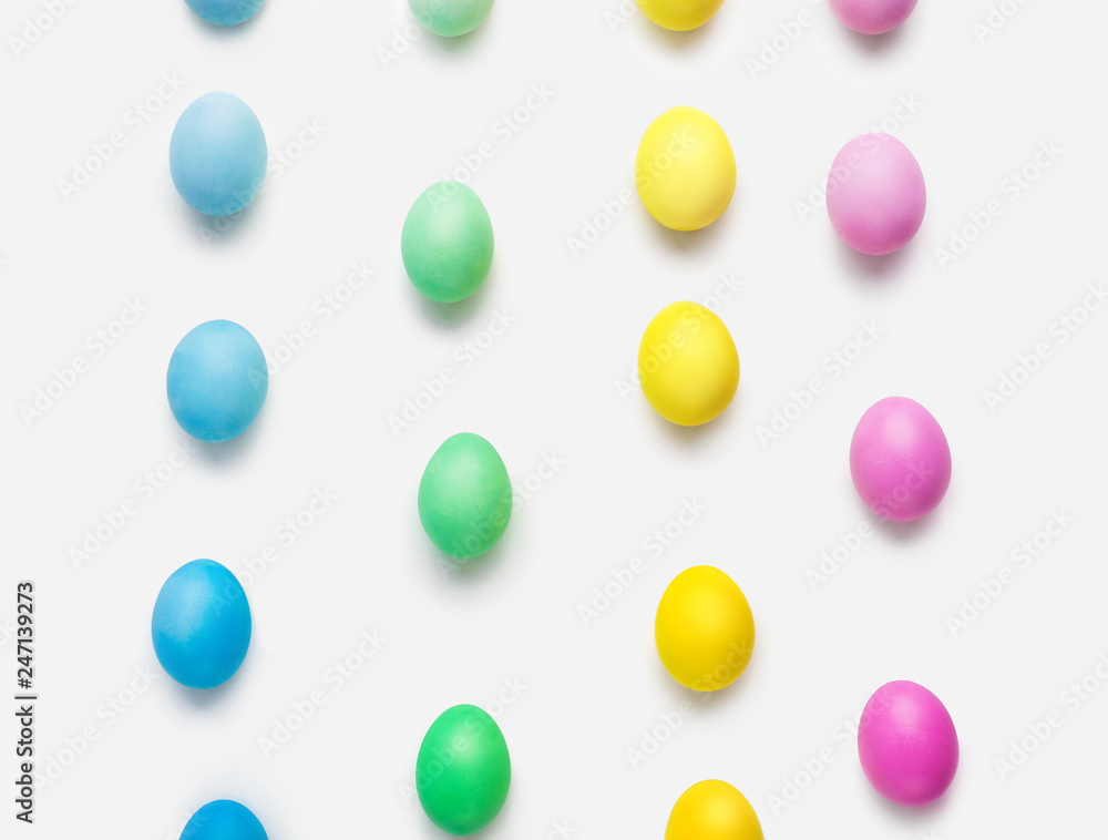 Colorful Easter eggs isolated on white background Colorful Easter eggs isolated on white background