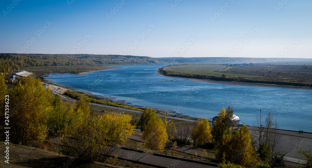 Fototapeta premium Tom River in Tomsk, Russia