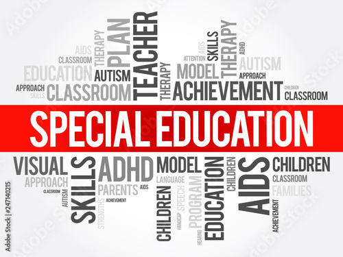 Special Education word cloud collage, education concept background