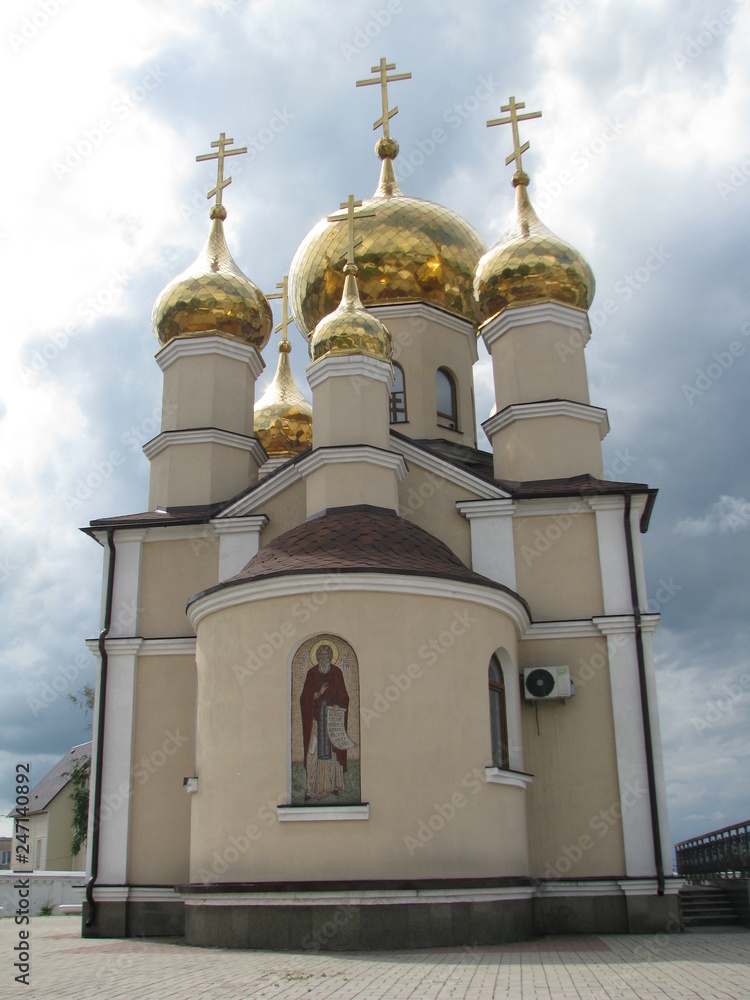 Temple-chapel in honor of St. Sergius of Radonezh in leningrad kuznetsk