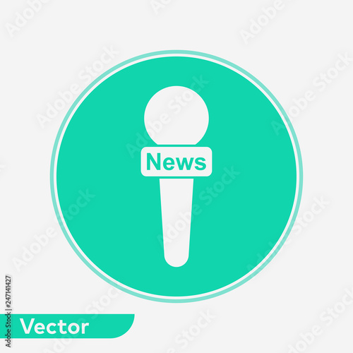 News microphone vector icon sign symbol