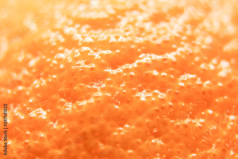 Ripe and fresh orange tangerine rind. Close up.
