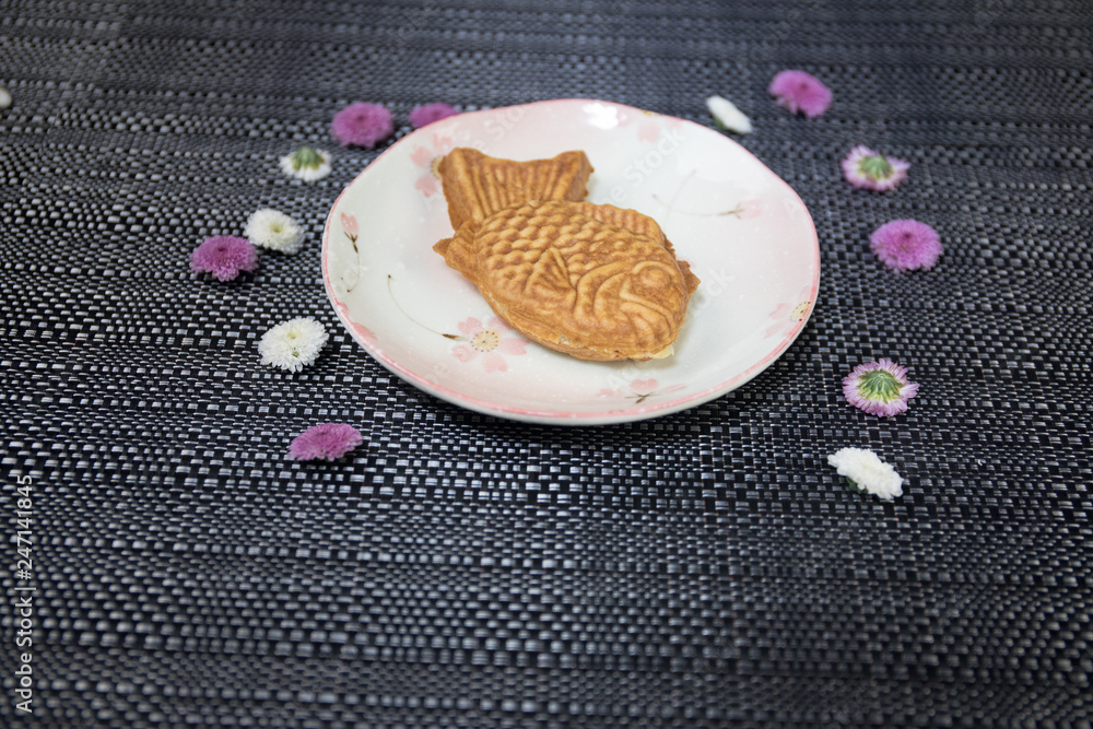 Close up view of plate with japanese food inside. Japan traditional food on wooden table. Close up view of plate with japanese food inside. Japan traditional food on wooden table.