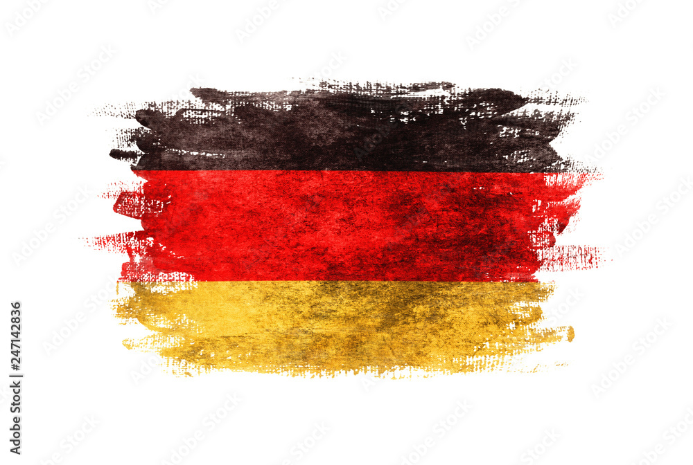 Flag of Germany with old texture. - obrazy, fototapety, plakaty 