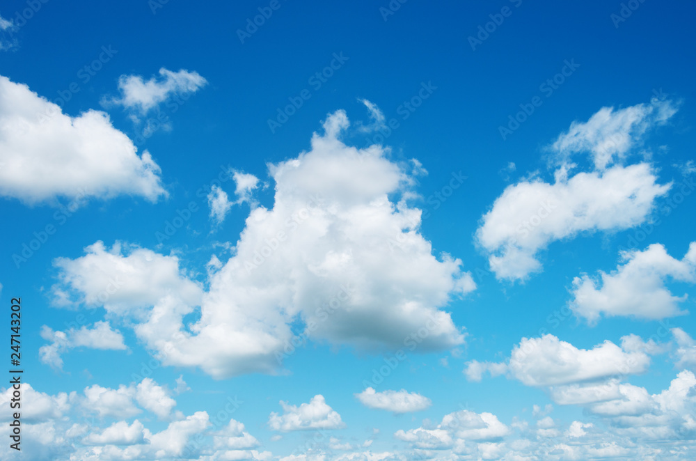 Blue sky with clouds background Blue sky with clouds background