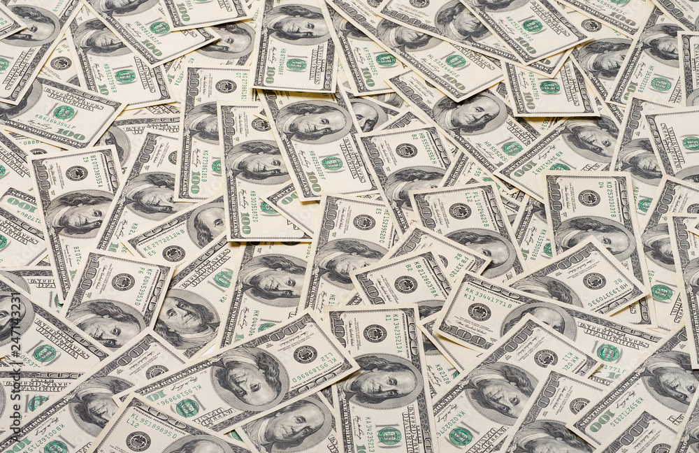 Background of 100 dollar bills Background of 100 dollar bills