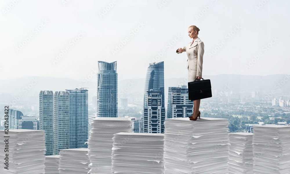 Successful confident business woman in suit.