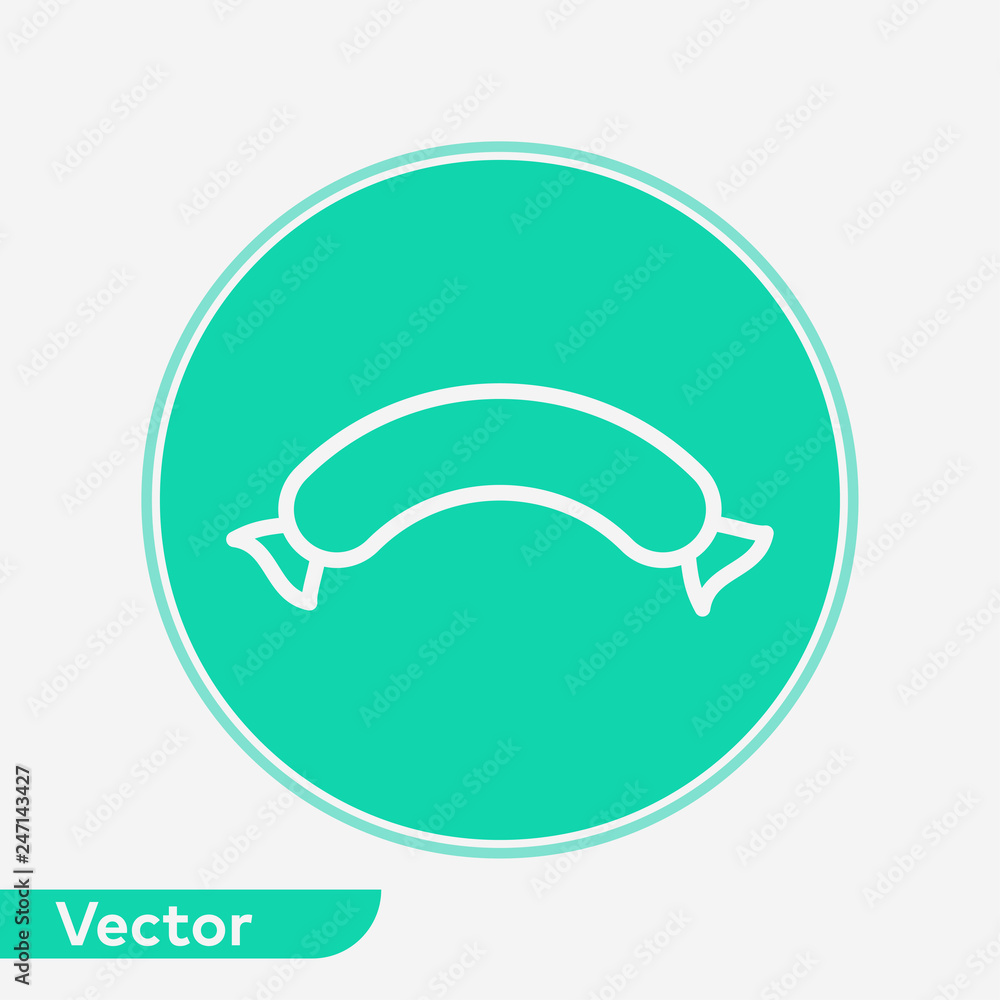 Fototapeta premium Sausage vector icon sign symbol