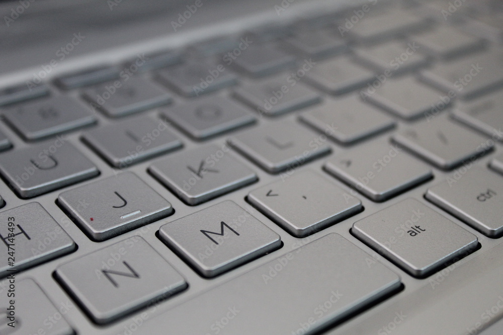 A closeup picture of keyboard of a laptop. A closeup picture of keyboard of a laptop.