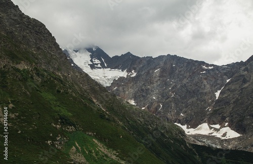 Amazing landscape in pearl of the Alps - Chamonix, near mount Montblanch