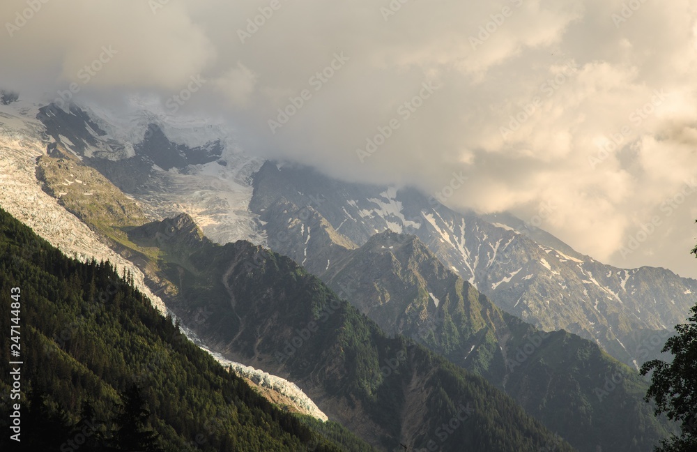 Amazing landscape in pearl of the Alps - Chamonix, near mount Montblanch Amazing landscape in pearl of the Alps - Chamonix, near mount Montblanch