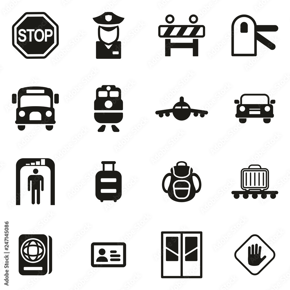Border Crossing Icons 