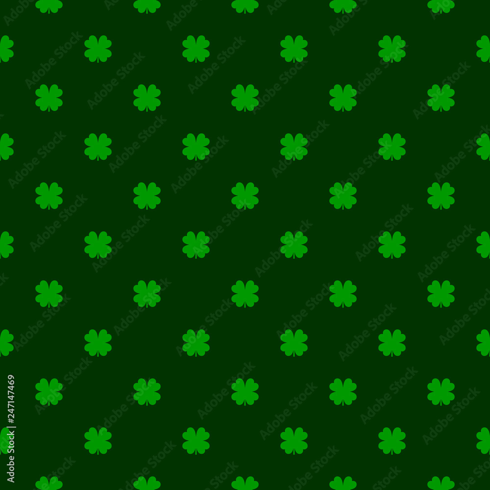 Four leaf clover seamless pattern. Irish ornament. Vector illustration. Four leaf clover seamless pattern. Irish ornament. Vector illustration.
