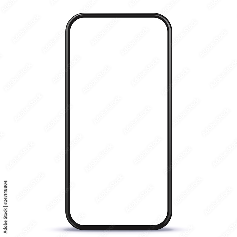 Smart Phone vector illustration with white blank screen Smart Phone vector illustration with white blank screen