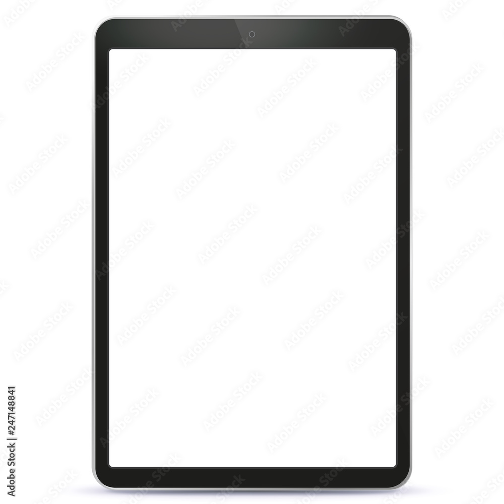 Black Tablet Computer With Blank Screen Vector Illustration Black Tablet Computer With Blank Screen Vector Illustration