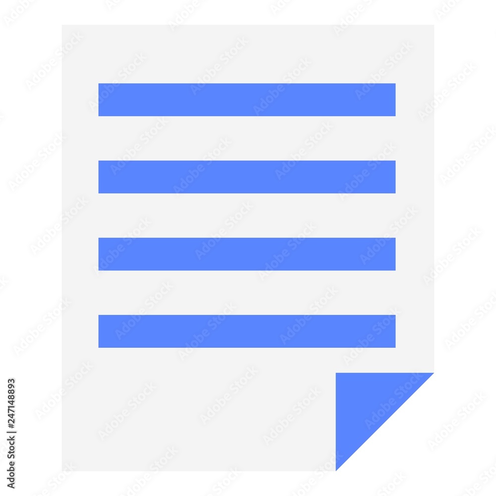 Document paper icon. Flat illustration of document paper vector icon for web design Document paper icon. Flat illustration of document paper vector icon for web design