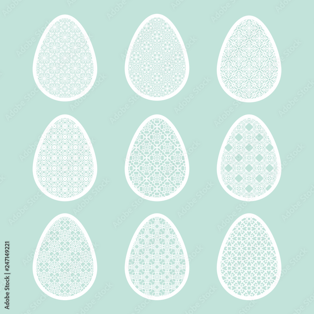 Easter egg with geometric pattern. Laser Cutting template Easter egg with geometric pattern. Laser Cutting template