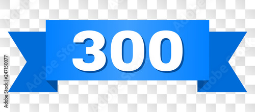 Photos 300 text on a ribbon