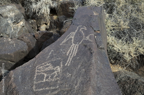 Petroglyphs at Boca Negra at Petroglyph National Monument in Albuquerque, New Mexico photo